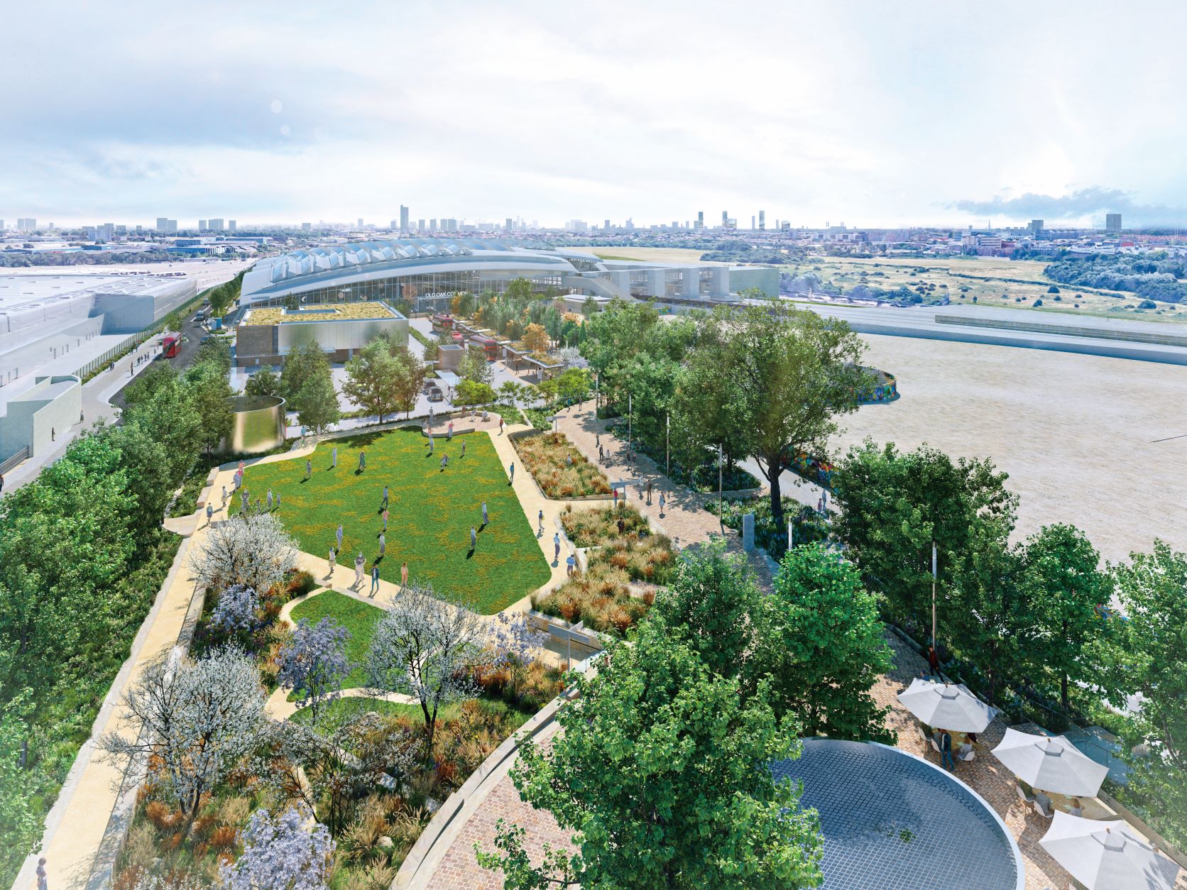 位於車站西側的全新公園，則將成為優化 Old Oak Common 周邊休閒生活的綠色焦點。