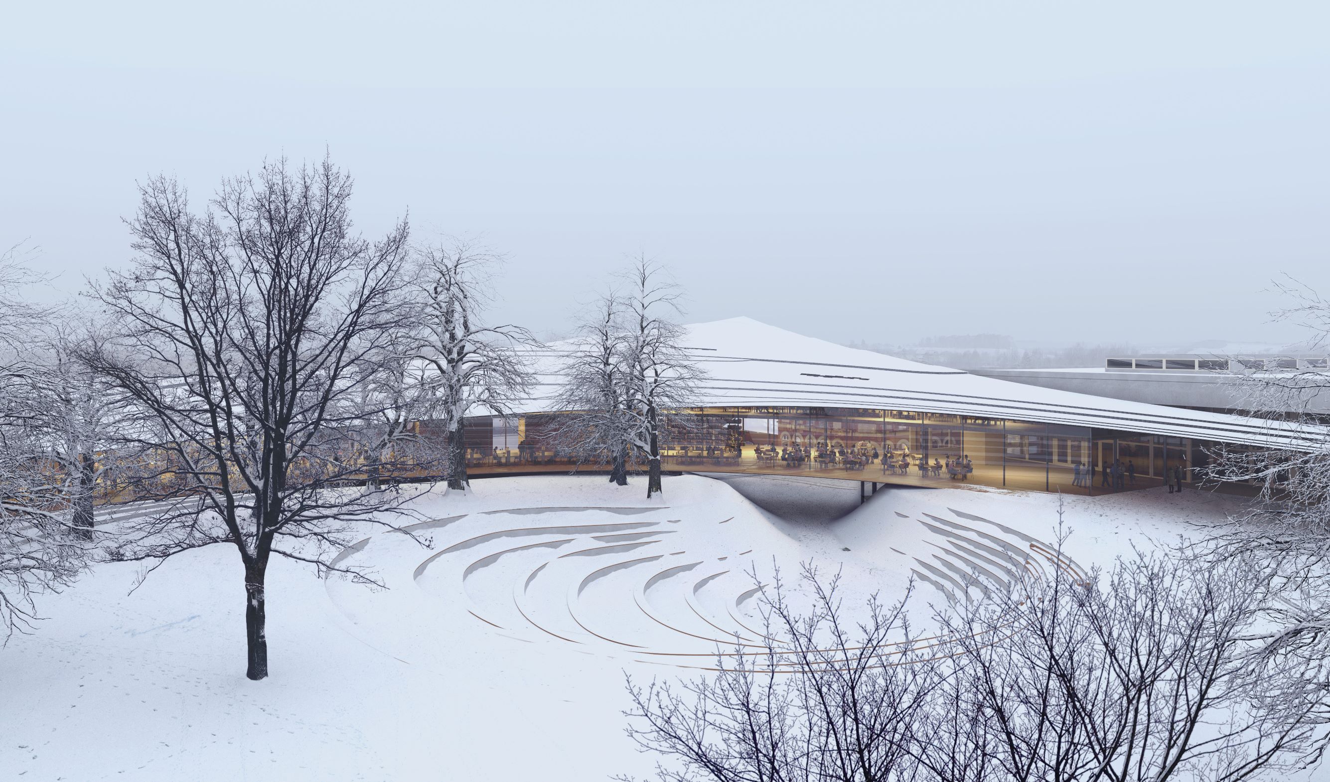 PENETRATING AESTHETIC: THE IBSEN LIBRARY 透視建築 - 絕美圓弧形透明長廊