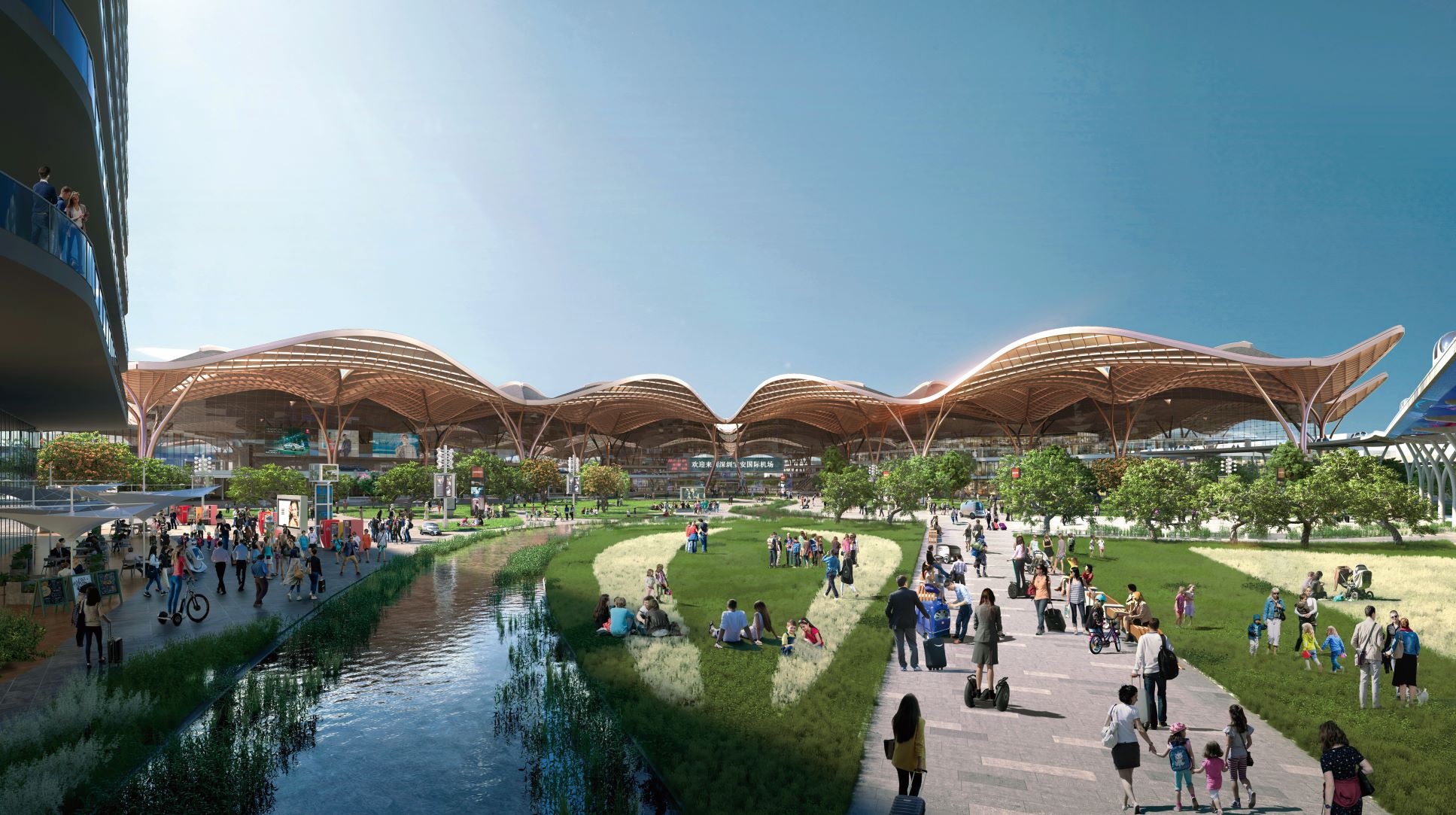 FUTURE TRANSPORTATIONC:  SHENZHEN AIRPORT EAST INTEGRATED TRANSPORT HUB 未來轉運站 - 以紅樹林為設計靈感