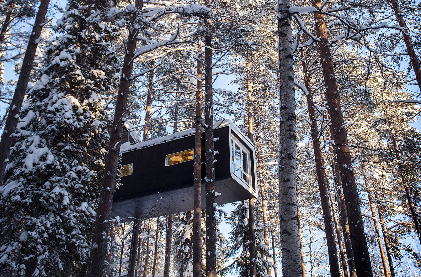 坐落在陡坡頂部的 The Cabin，享有絕佳的賞景視野，是情侶、夫妻最愛的渡假樹屋。