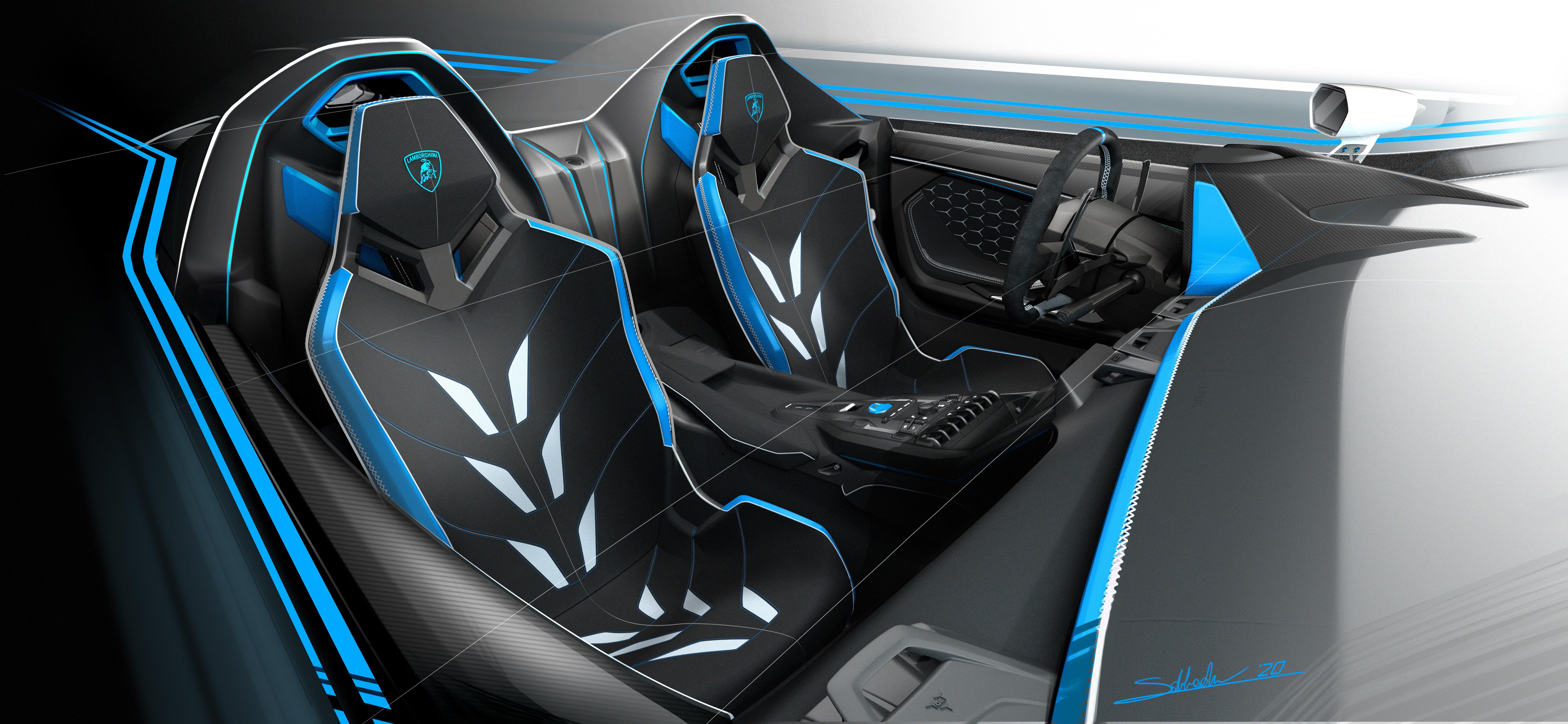 Lamborghini SC20 無前擋風玻璃設計，可降低車體重量，是特定賽車常用的形式。